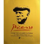 Pablo Picasso (1881-1973) Poster, From The Louvre in Paris Gold, Not Signed