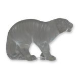 Lalique Frosted Crystal Bengal Tiger Figurine