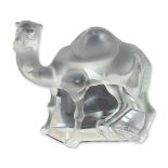 Lalique French Frosted Crystal Camel Figurine