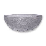 Lalique France Pinsons Frosted Glass Bowl
