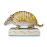 KPM Berlin Glazed Porcelain Armadillo Inkstand
