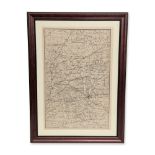 Central Ohio Reproduction Atlas Map Framed