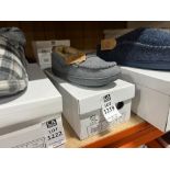 JO & JOE MINI NEW HAMPSHIRE KIDS SLIPPERS GREY (UK 1)