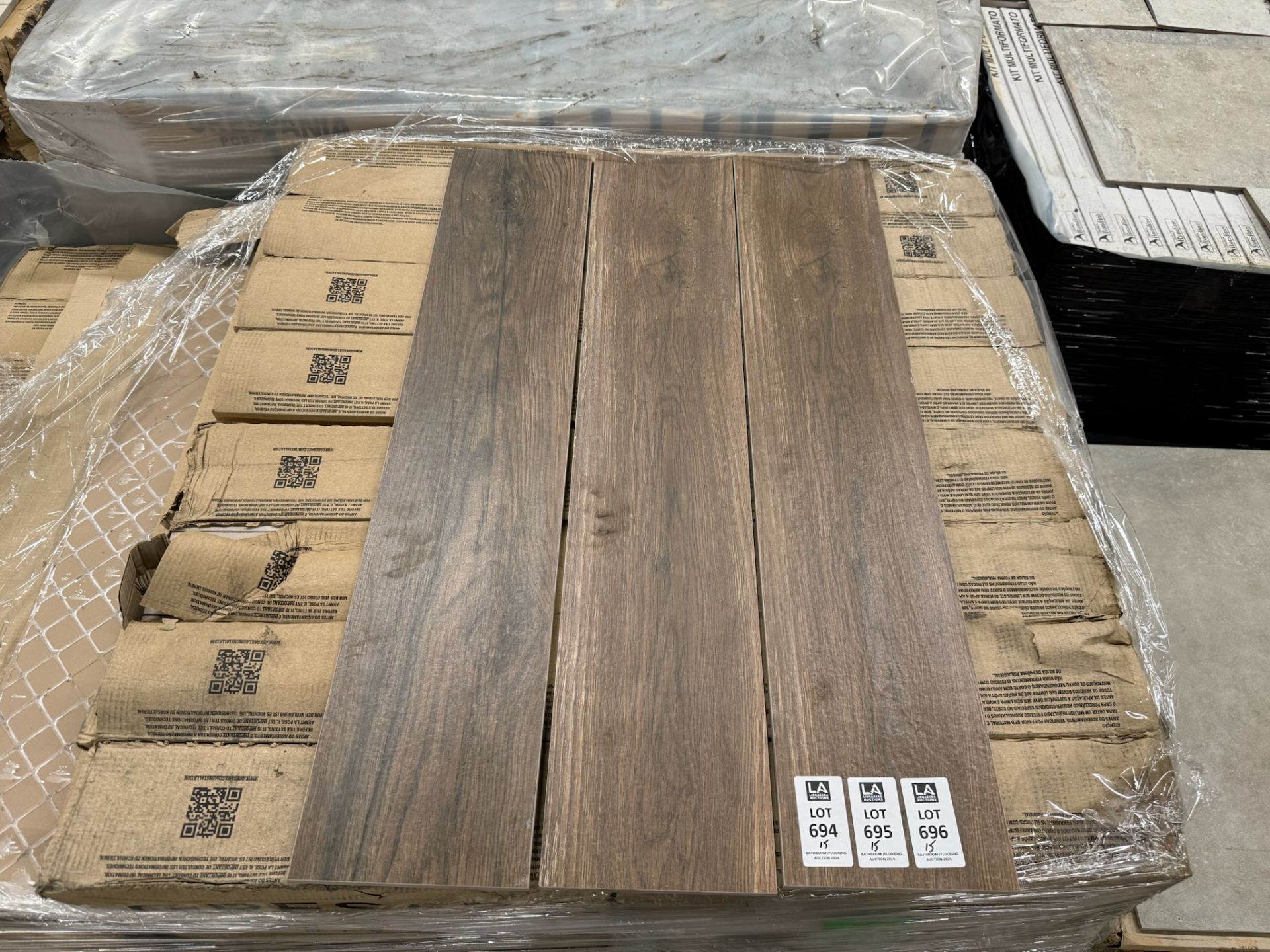 15X BOXES GRESART WOOD EFFECT TILES 15CM X 75CM OAK BROWN 1.13SQM PER BOX