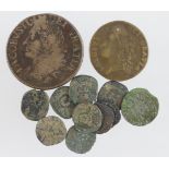England & Ireland copper & bronze (12): A group of Charles I Farthings, mixed grade; an Irish "