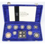 Royal Mint: The United Kingdom Millennium Silver Collection (13 coins) £5 to Penny including