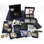 GB & World Medallions, Tokens etc (37) comprised mainly of modern base/plated picture medals, but