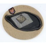 SAS post WW2 beret complete with badge with makers label inside. Some light mothing.