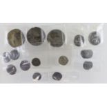 Ancient & Hammered Coins etc (15) comprised of: 2x Folle of Maximinus nEF; 5x other late Roman