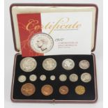 Proof Set 1937 (15 coins) Crown to Farthing including Maundy Set, nFDC with original case.