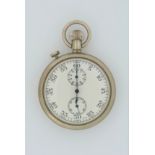 Swiss, split-seconds nickel cased pocket stopwatch for the General Post Office, No.32477, the case