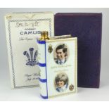 Cognac. A book flask of Camus Cognac, celebrating the Royal Wedding July 29 1981, with crown