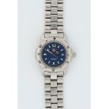 Tag Heuer Professional, stainless steel, ref. WK1313, circa 1990s. The blue dial with baton indices,