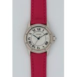 Cartier Santos Ronde, stainless steel, ref. 1920-1, circa 1990s. The silvered dial with Roman