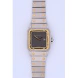 Cartier Santos Carrée 'Ghost', steel and gold, ref. 1172961, purchased 1987. The ghost dial signed