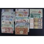 British Commonwealth (19), all notes with portrait of either Queen Elizabeth II or King George VI,