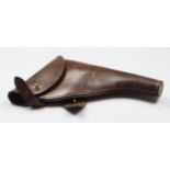 WW1 period officers Sam Brown set with belt cross strap holster and ammo pouch.