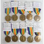 Victory Medals, all to the RA, to 43897 Bmbr G G Gabler, 9899 Gnr S Grouthers, 47777 Gnr C