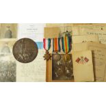 1915 Star Trio and Death plaque + Scroll for C-758 Pte John Page K.R.R.C. Killed in Action 15/7/1916