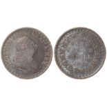 Three Shillings Bank Token 1812, S.3769, toned VF, countermarked 'L' rev.