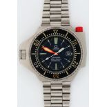 Omega Seamaster 600 "Ploprof", stainless steel, ref. 166.077, purchased 1974. The blue dial with