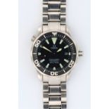 Omega Seamaster Professional, stainless steel, ref. 196.1641, circa 1998. The black wave dial with