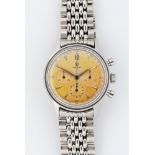 Omega Seamaster Chronograph, stainless steel, ref. 2451-6, circa 1956. The patinated dial with