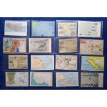 Postcards, Maps, 61 cards all Map related (no UK issues) Worldwide including Switzerland, South