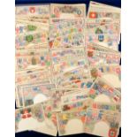 Postcards, Stamp Cards, approx. 90 cards featuring stamps from around the world to include