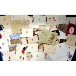 Ephemera, Military Greetings Cards, a selection of 100 cards to include Christmas 1916 VI Division