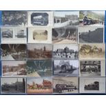 Postcards, Transport, a mixed selection of 26 cards and photographs. Includes traction engines and