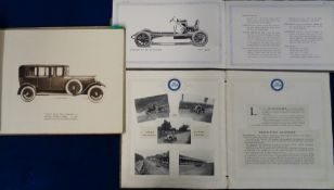 Ephemera, Motoring, 3 1920s motor car brochures, Vincent of Reading, Fiat and Thomas Schneider