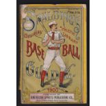 Baseball, USA, Spalding's Official Athletic Library Baseball Guide, 1900, 206 pages plus numerous