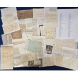 Theatre autographs, a collection of 100+ signatures of actors (and a few music hall) mainly from