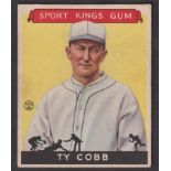 Trade card, USA, Goudy Gum, Baseball, Sport Kings, type card, No 1, Ty Cobb (some scuffing to