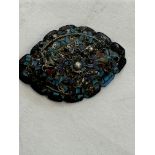 a vintage chinese silver brooch victorian locket brooch