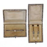 Art Deco Inspired Silver Jewellery Set, 6.9g