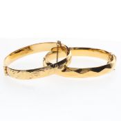 Rolled Gold Bangle Collection inc. Harlequin, Mid Century