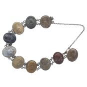 Grand Tour Lavastone Cameo Panel Bracelet