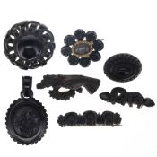 Antique Jet Mourning Jewellery Collection