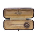 Antique Rose Cut Diamond Gold and Silver Stick Pin , 4.2g