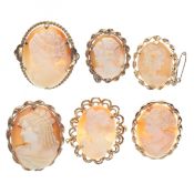 Shell Cameo Brooch Collection