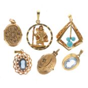Pendant Collection inc. St Christopher, Lockets, Gemstones