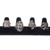 Silver Ring Collection inc. Modernist, Lion Rampant, 26.3g