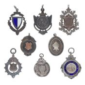 Antique and Later Sterling Silver Fobs and Medallions Collection, 69g