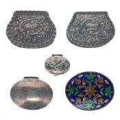 Antique and later Sterling Silver Pill Trinket Boxes Collection, 82g