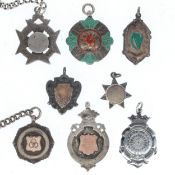 Antique and Later Sterling Silver Fobs & Medallions Collection, 69g