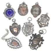 Antique and Later Sterling Silver Fobs and Medallions Collection, 67g