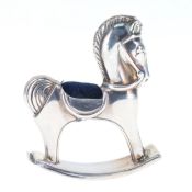 Sterling Silver Novelty Rocking Horse Pin Cushion, 19g