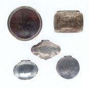 Antique Vintage Sterling Silver Pill and Trinket Boxes, 74g